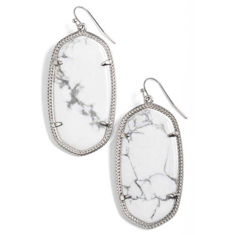 Danielle earrings - white howlite